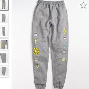 A-Lab Buddies grey High-rise jogger sweat pant high-waist fleece-lined Small